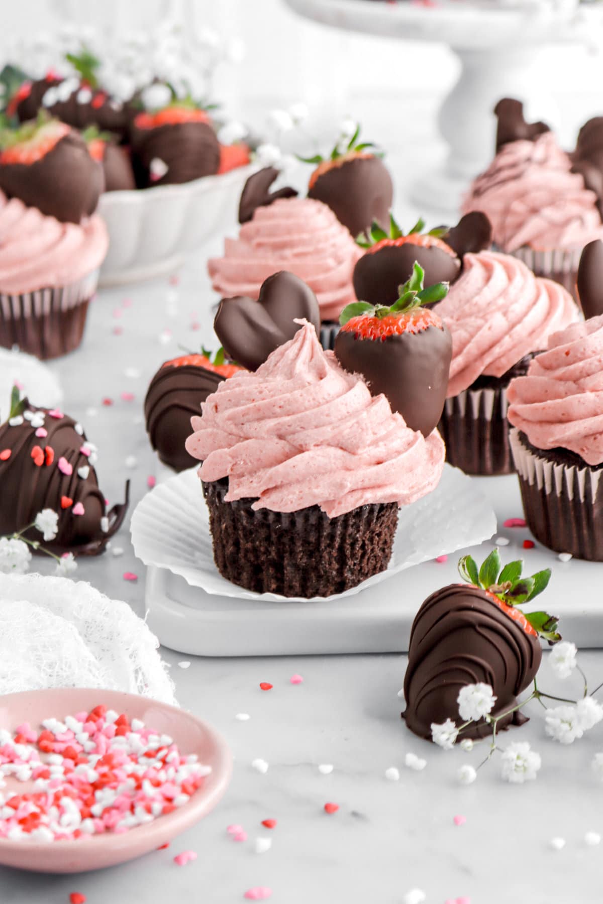Valentine's Day Cupcakes: Rich Chocolate Strawberry Treat
